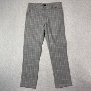 Travis Mathew Mens 34 (Fits 36x33) Grey Plaid Golf Pants